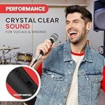 Pyle Professional Dynamic Vocal Microphone - Moving Coil Dynamic Cardioid Unidirectional Handheld Microphone with ON/OFF Switch Includes 15ft XLR Audio Cable to 1/4'' Audio Connection - PDMIC59 - Image 2