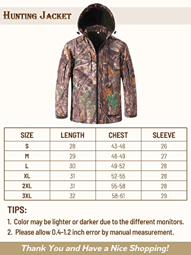 Ultra-Quiet Camo Hunting Jacket For Men, Water Resistant Fleece Lined Hunting Coat For Deer Duck Hunting #TOP6