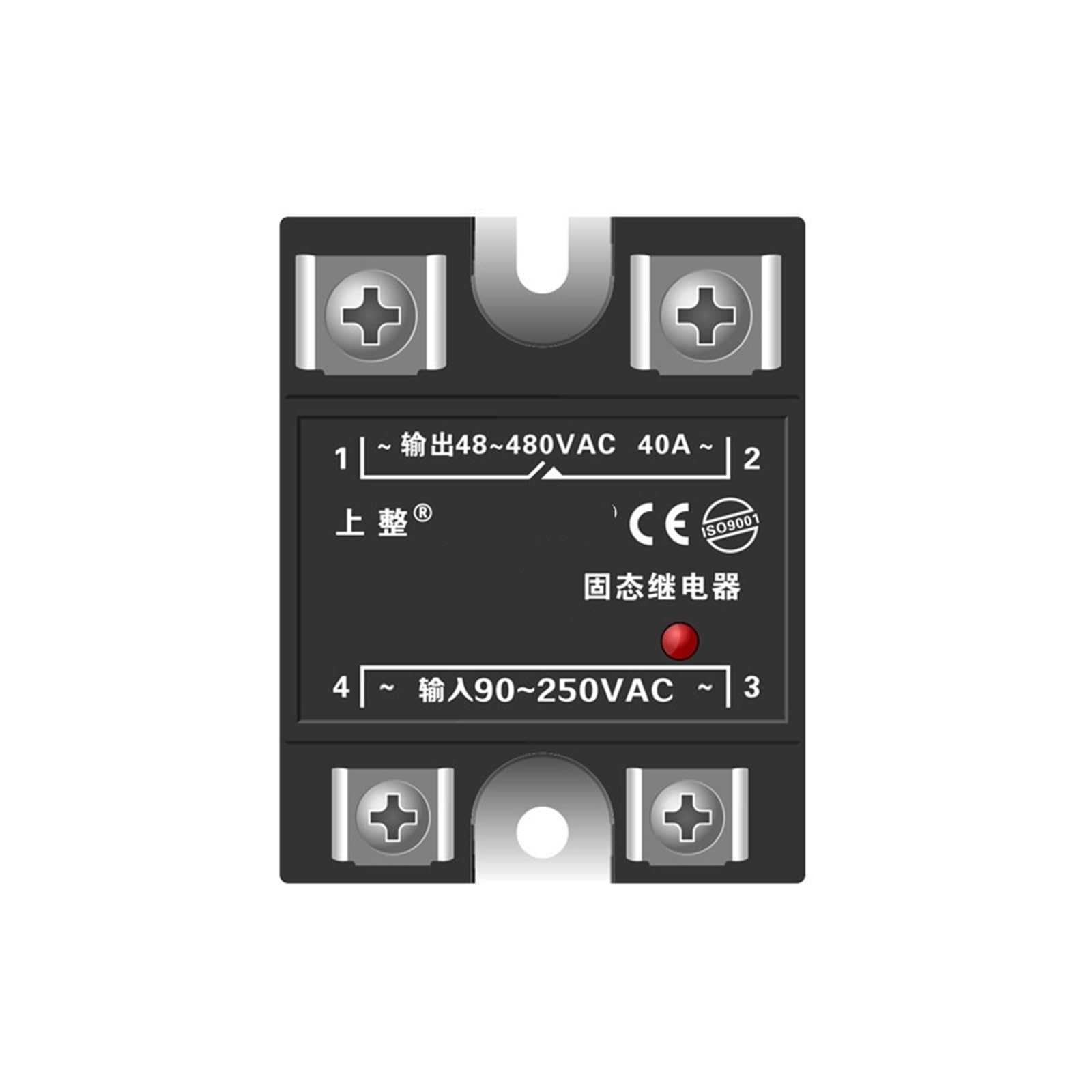 Relais à semi-conducteurs AC 220V 40A monophasé statique pour régulateur thermique