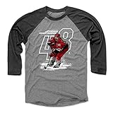 500 LEVEL Jordan Martinook Tee Shirt (Baseball Tee, XX-Large, Black/Heather Gray) - Carolina Raglan Tee - Jordan Martinook Offset W WHT