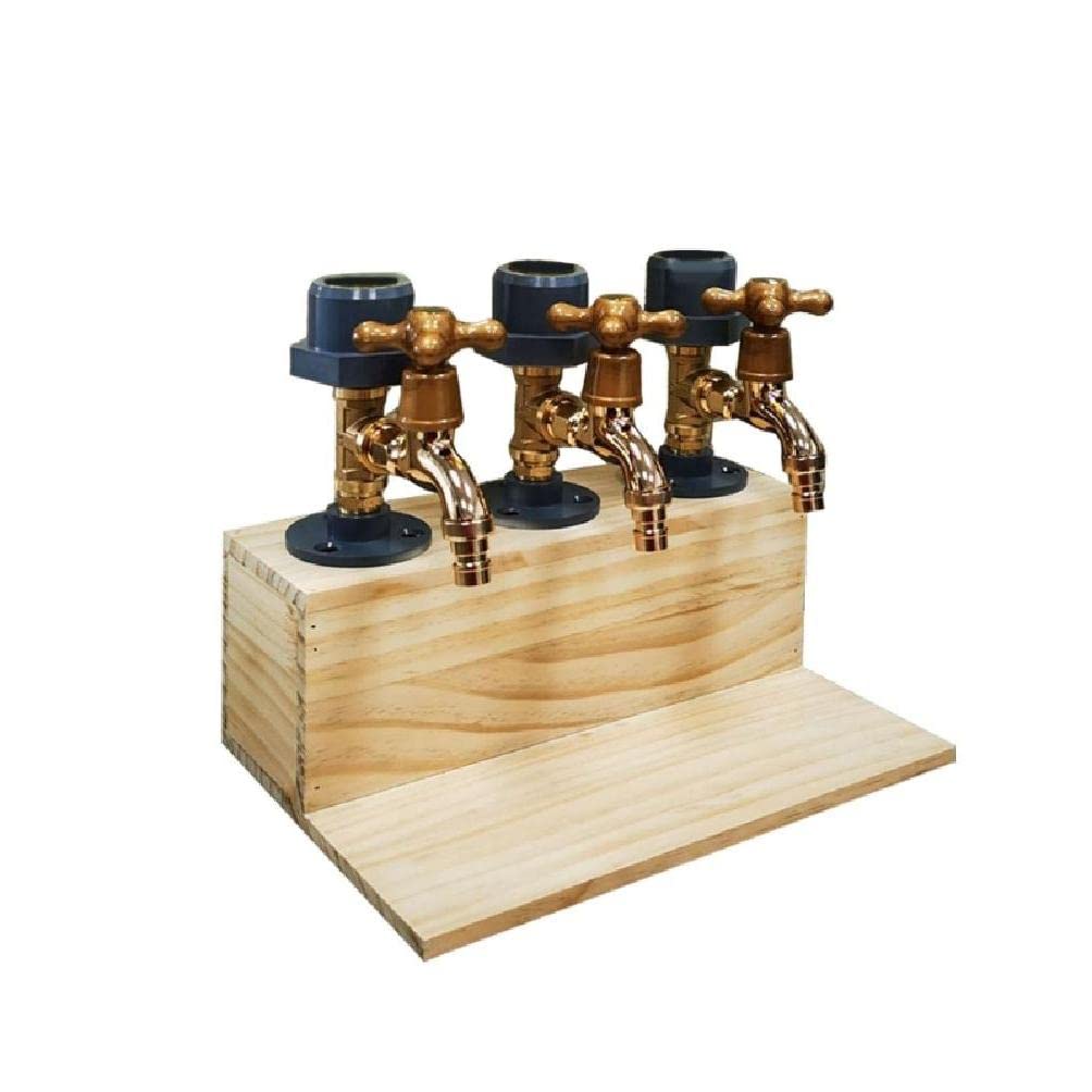 Leimezsty Wood Liquor Dispenser for Home Bar Cocktails Wine Dispenser Beverage Dispenser Faucet Drink Dispenser for Liquor Bottles