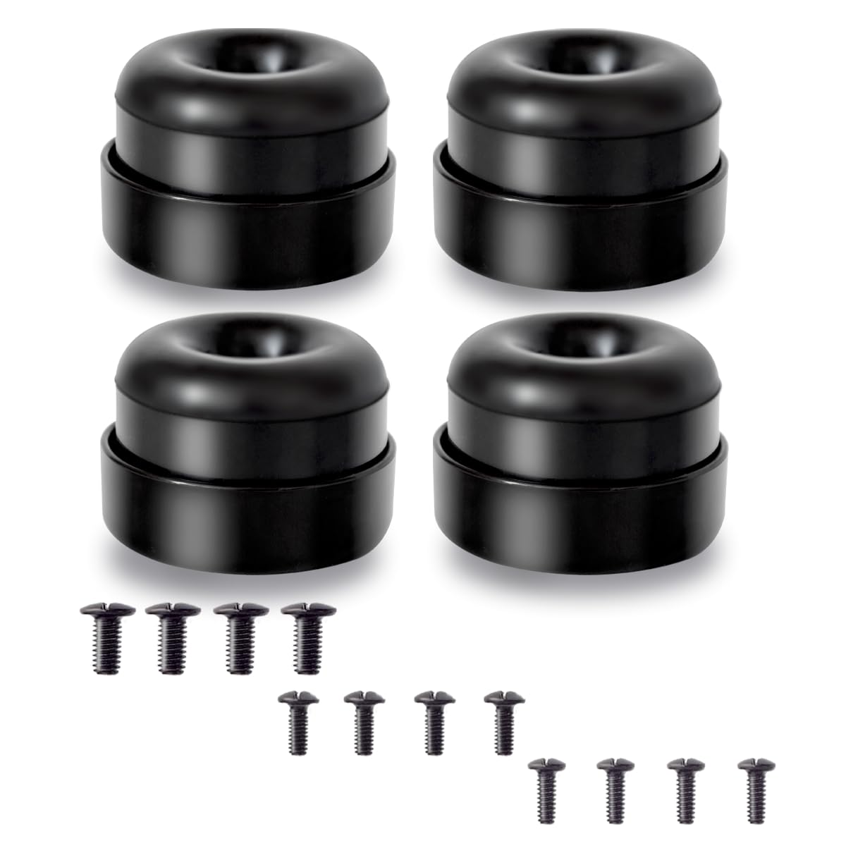 Subwoofer-Isolationspad, Subwoofer-Isolationssystem, kompatibel mit fast jeder Subwoofer-Marke und -modell (schwarz), 4 Stück