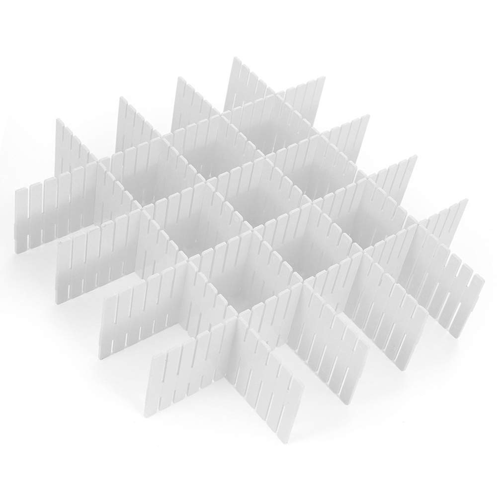 Rommeka Drawer Dividers, 8pcs DIY Plastic Grid Dresser Desk Drawer Organizer for Home Kitchen Office Stationary Closet Socks Underwear Scarves Makeup Utensil Household Storage Organizer (B07MXHN933) Amazon Price History, Amazon Price Tracker