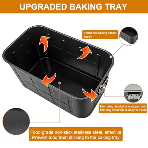 GXF Plateau de friteuse à air comprimé Breville Halo Flexi Air Friteuse, 2 pièces de 24 cm (L) x 14 cm (l) x 12 cm (H) - Paniers de cuisson en acier inoxydable - Passe au lave-vaisselle – vue 4