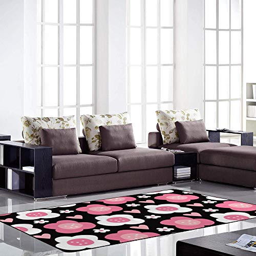 Tapis corail en velours ultra doux, grand format polyester et coton lavable - 4