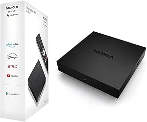 Nokia Streaming Box - Android TV Box (Ultra HD 4K, Chromecast, HDMI, WiFi, USB, Acceso directo a Google Playstore, Asistente vocal Google, Netflix, Prime Video y Disney+
