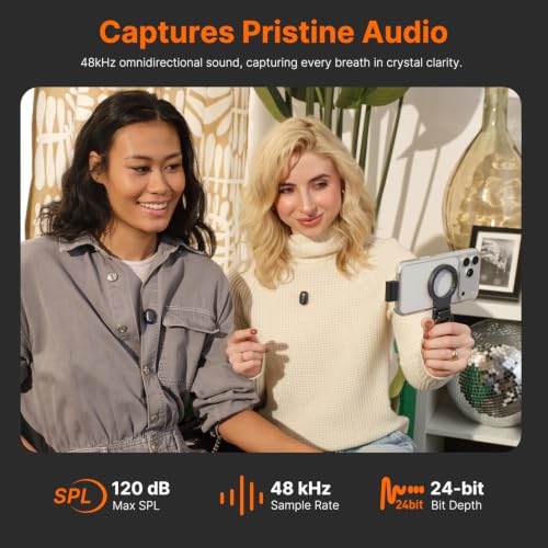 Image of Saramonic Air SE Mini Mic Wireless for YouTube iPhone 17 /16 /15 iPad & Android, Wireless Microphones for Tiktok Podcast Vlogger Creators Recording, AI Noise Cancellation