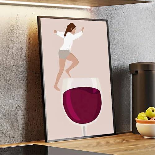 Toile sandwich café vin rouge pour habiller un grand mur vide de cuisine avec style et élégance