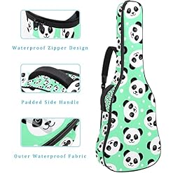 Housse de guitare en tissu Oxford imperméable avec bandoulière réglable Motif panda - Les Beatles, Paul McCartney, John Lennon, RIngo Starr, George Harrison Housse de guitare en tissu Oxford imperméable avec bandoulière réglable Motif panda – Image 4