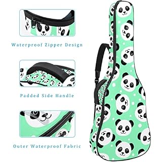 Housse de guitare en tissu Oxford imperméable avec bandoulière réglable Motif panda - Les Beatles, Paul McCartney, John Lennon, RIngo Starr, George Harrison Housse de guitare en tissu Oxford imperméable avec bandoulière réglable Motif panda – Image 4