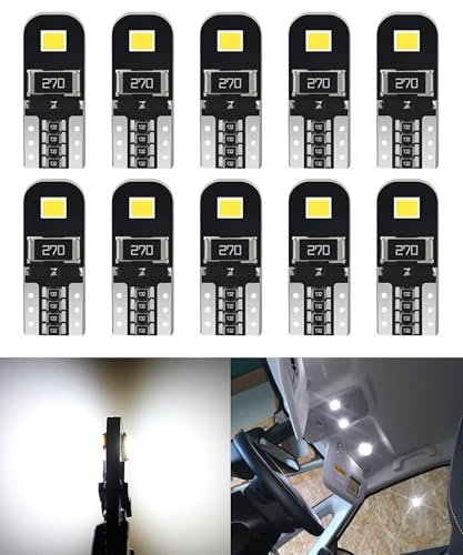 Flaconi LED Interieur Voiture,Ampoule Plaque Immatriculation,Ampoule Tableau de Bord,Ampoule Plafonnier Voiture,12V T10 Lumières de Rechange de...
