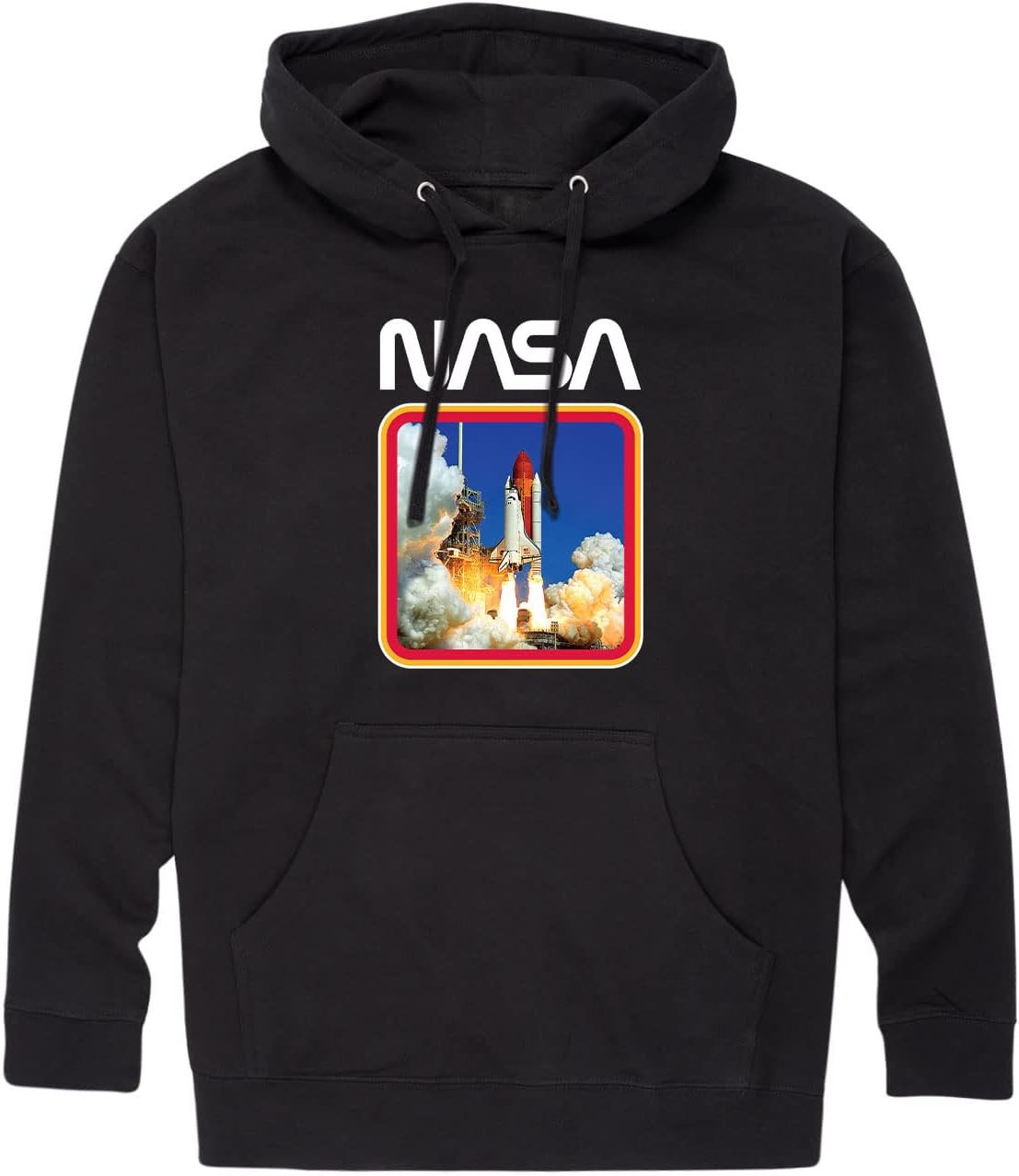HYBRID APPAREL - NASA - Space Shuttle Logo - Men's Pullover Hooded Fleece Sweatshirt