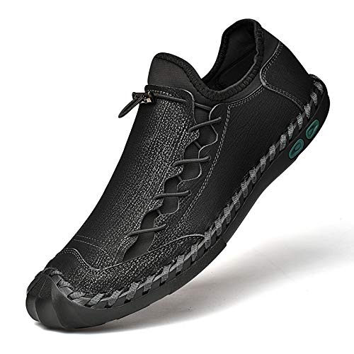 LZDZNMens Casual Shoes for Men's Leather Loafers Boat Dress Driving Men Black Brown Yellow White Big Size Wide Summer Breathable Fashion Walking Work Office Business Male Handmade