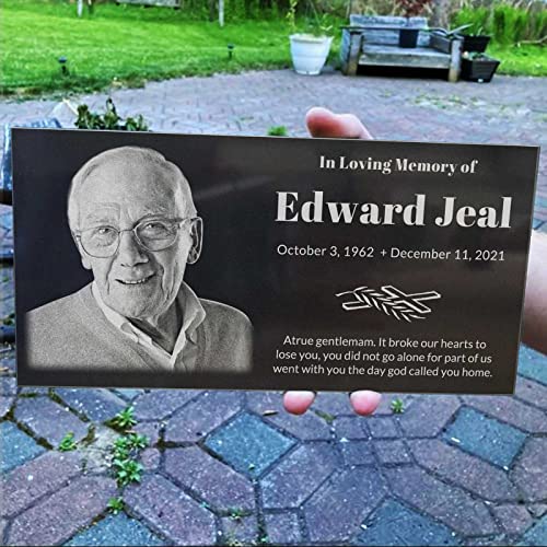 Ariscorp Piedras conmemorativas personalizadas para un ser querido, marcadores de tumbas humanas, lápidas para tumbas, piedras conmemorativas de jardín, regalos conmemorativos, decoraciones de tumbas