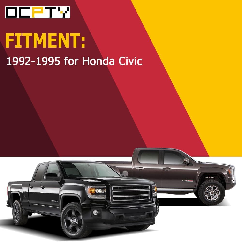 OCPTY Door Handles Exterior Driver Passenger Side Replacement fit 1992-1995 for Honda Civic Outside Door Handles Black(4pcs)