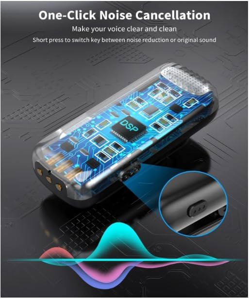 Image of Wireless Mic with Noise Cancellation | Dual Channel Mic Wireless | Microphone for Video Recording, YouTube, Vlogging, Live Streaming | Charging Case Included-J11-Black