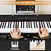 MSTNE Digital Piano 88 Key Semi Weighted Keyboard, Piano Keyboard 88 Key for Beginners with Lighted Up Keys, Portable Electric Piano with Adjustable Stand,Carrying Case,Sustain Pedal,Headphone (Black)