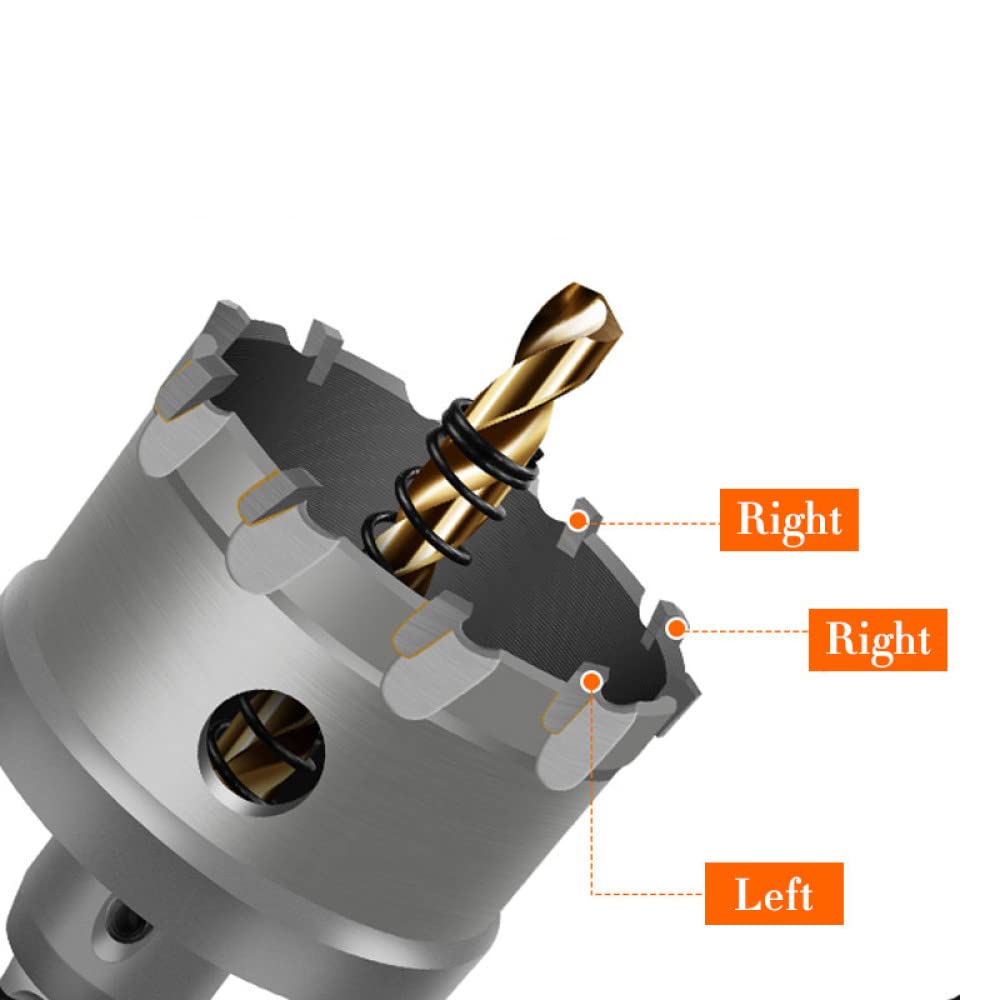 Kit de sierra perforadora TCT para metal 16-100 mm Punta de carburo de tungsteno Agujero Cortador de sierra Broca Metal duro Hierro de acero inoxidable, 100 mm