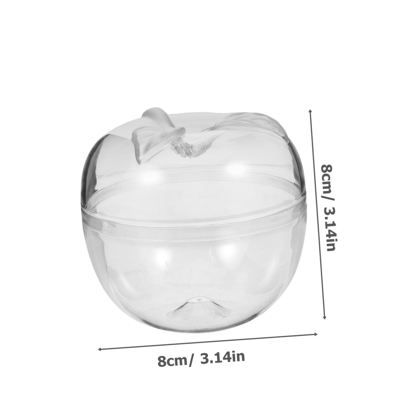 PACKOVE Lot de 10 Boîtes à Bonbons en Plastique, Forme Pomme de Noël, Compactes et Légères, pour Anniversaire et Fête, Décorations Festives