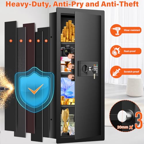 Image of 39.4 inch Tall Fireproof Wall Safe Between Studs 16 inch Centers | Hidden Wall Safe