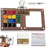 【Petit et portable】Il est disponible en deux tailles pratiques : une palette de 8 couleurs (environ 2,36 x 2,36 pouces) et une palette de 15 couleurs (environ 5,67 x 2,83 pouces), faciles à transporter et adaptées aux voyages et aux croquis en extérieur.
