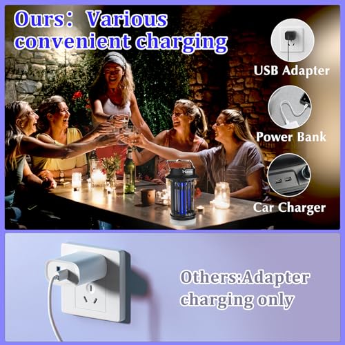 Morole Bug Zapper For Indoor Outdoor, Rechargeable Mosquito Zapper With Led Light thumb #4