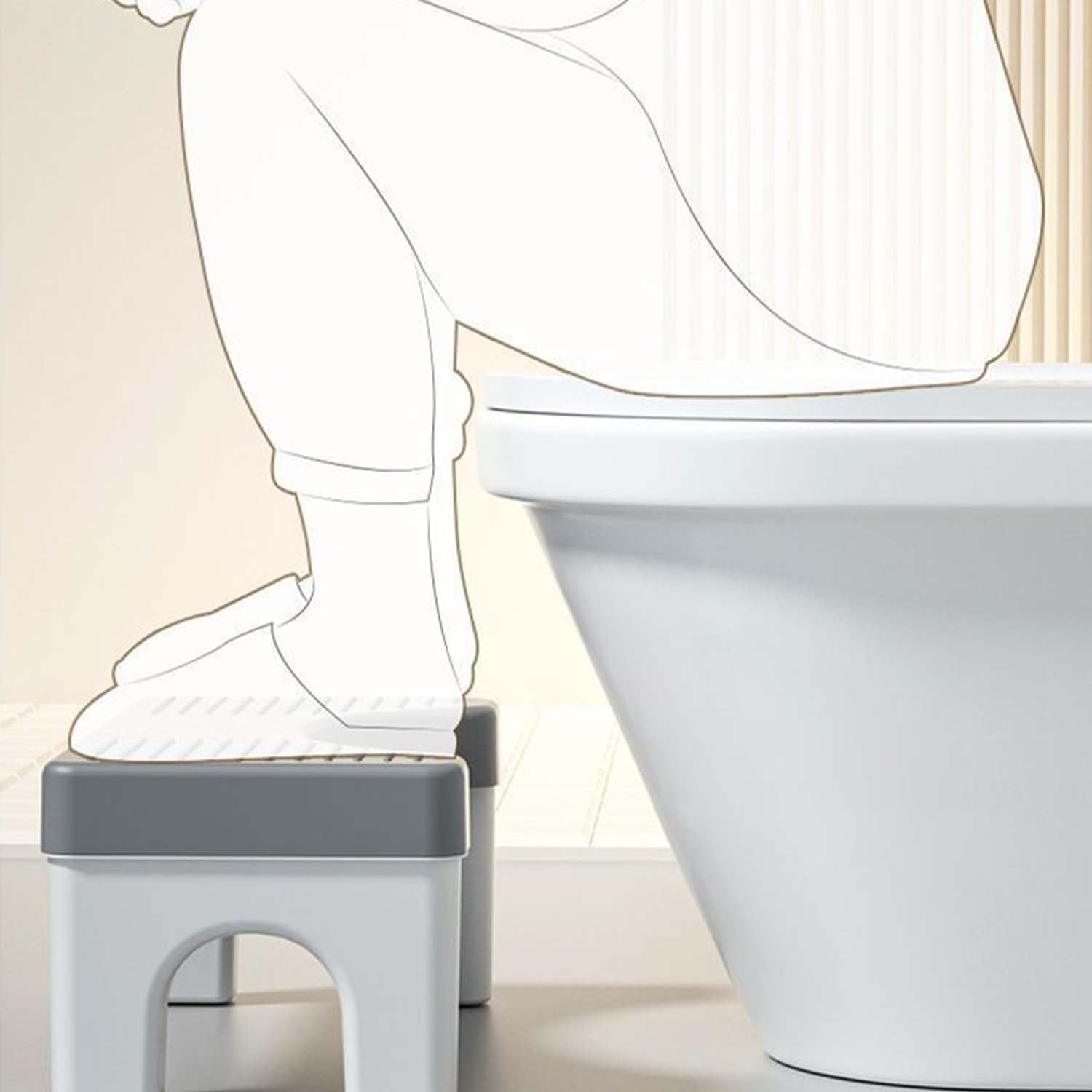 Sgabello Per Wc Ergonomico, Sgabello Da Toilette, Sgabello Da Bagno Fisiologico, Per Adulti Antiscivolo, Scientifico, Lenitivo Intestinale Previene Emorroidi, Costipazione, Flatulenza