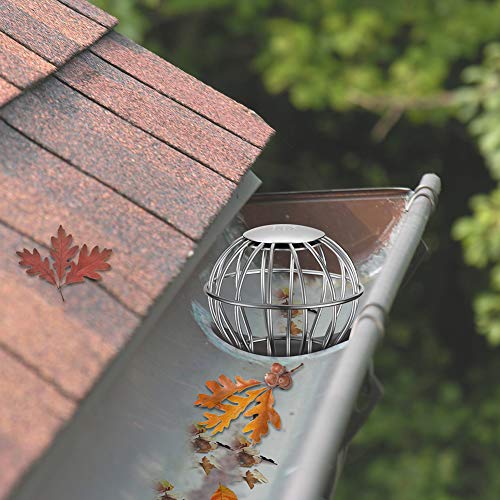 Image of Gutter Guard 2 Inch 304 Stainless Steel Filter Strainer, Stops Leaves Seeds and Other Debris Gutter Cleaning Tool - 4 Pack