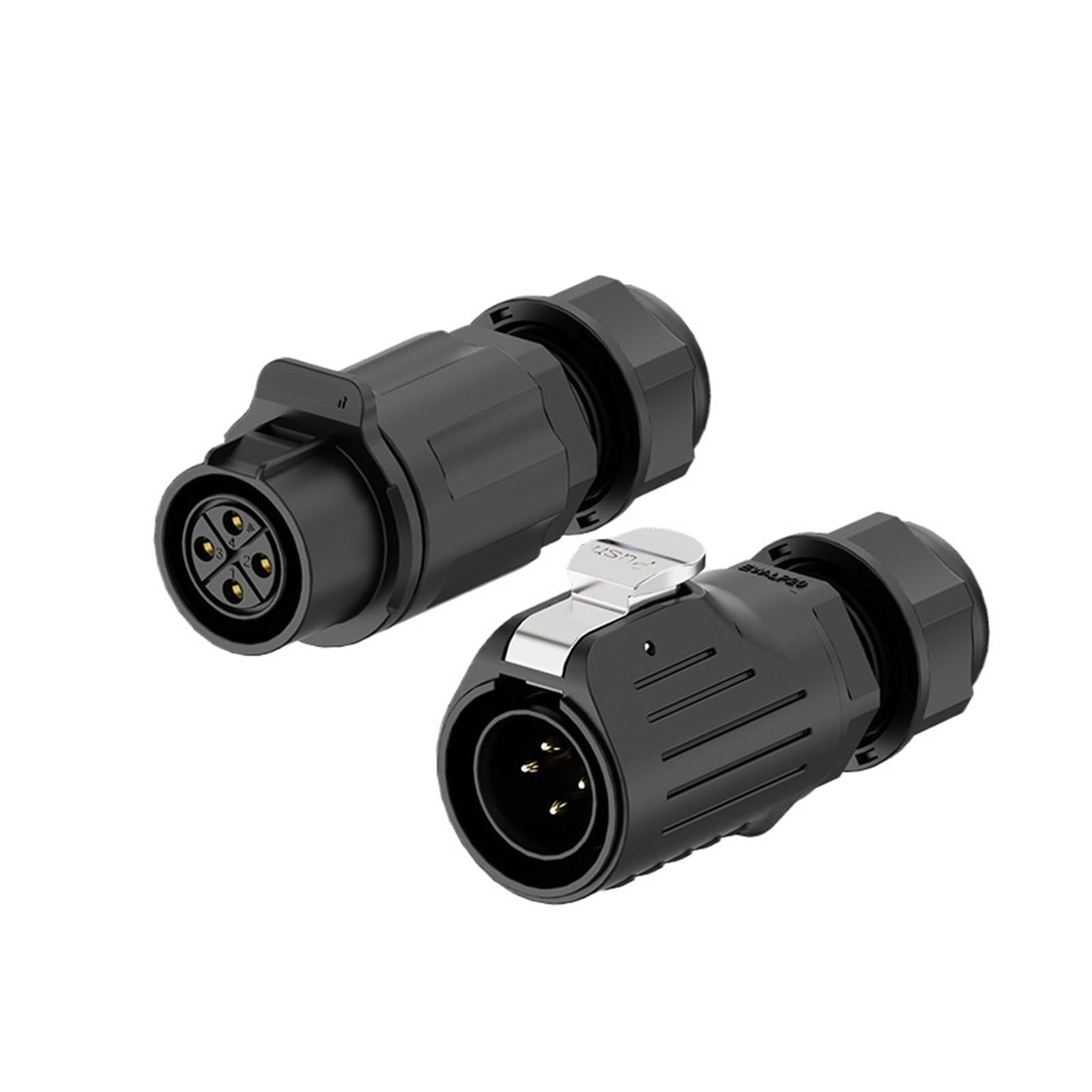 Conector de aviación LP20 macho y hembra estanco de 4 pines para cable de soldadura