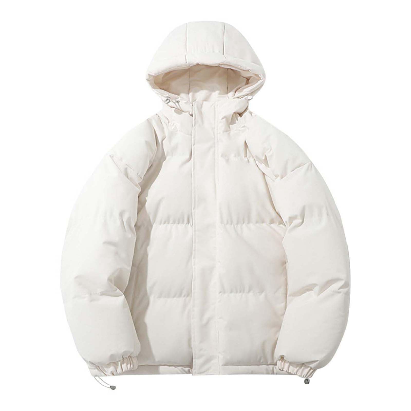 Piumino Uomo Invernale - Giubbotto Imbottito Fodera Caldo Giacca in Pile Felpa con Cappuccio e Zip Elegante Giubbino Cappotto Lana a Maniche Lunghe Antivento,per All'aperto