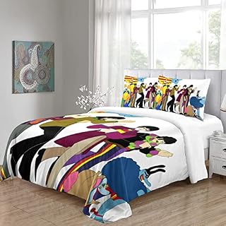 The Beatles Parure De Lit 3D en Microfibre Imprimée avec Housse De Couette Et Taie d’oreiller avec Fermeture Éclair pour… - Les Beatles, Paul McCartney, John Lennon, RIngo Starr, George Harrison The Beatles Parure De Lit 3D en Microfibre Imprimée avec Housse De Couette Et Taie d'oreiller avec Fermeture Éclair pour… – Image 4