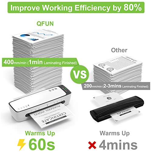 Image of Laminator Machine with Laminating Sheets A4 Portable Thermal Lamination 9-Inch Laminate for Personal Office School Home Use, 6 in 1 Laminater Quick Warm Up Never Jam