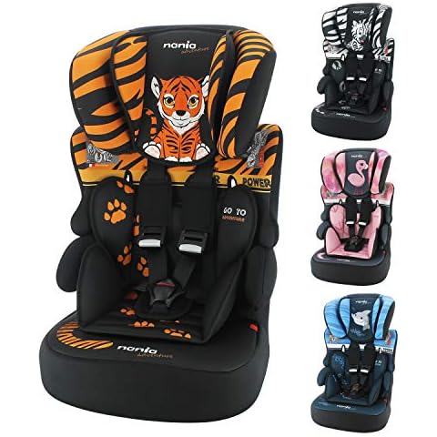 Nania BELINE car seat Group 1/2/3 (9-36kg) with Side Impact Protection - Made in France - Tiger Cover