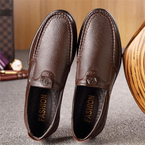 Image of Veslesth Men Business Working Office Shoes Leather Walking Casual Driving Loafers Oxfords Male Luxury Party Fashion Formal Sneakers Comfort Dress Outdoor Working Walking