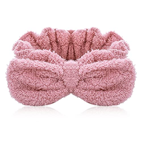WLLHYF Spa Headbands Upgraded, Widen Bowknot Hair Bands Makeup Headband Skincare Headbands Hair Band for Washing Face Shower Yoga Sports Beauty Facial Make Up Head Wraps for Women