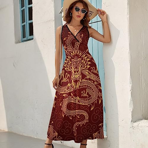 Robe d'été sans manches en V coloris Multi1 coupe fluide S - 5
