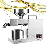 vanenferse Prensa Industrial para Hacer Aceite De Oliva De Acero Inoxidable, Prensa De Aceite Eléctrico con Prensa En Frío Y Caliente, Prensa De Aceite Comercial para Pequeñas Producciones