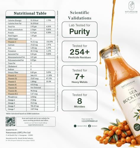 Naturesum Sea Buckthorn Juice 300ml - Image 3