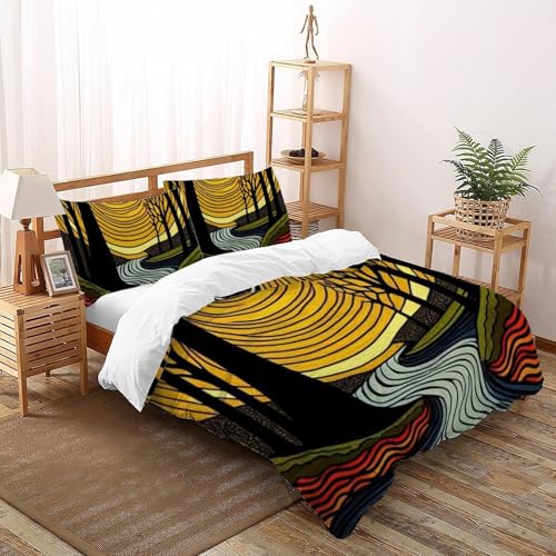 Housse de couette double microfibre 200x200cm lavable et infroissable - 2