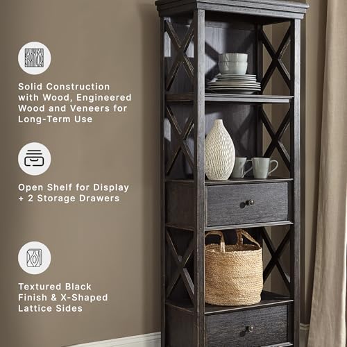 Image of Signature Design by Ashley Tyler Creek Storage Display Cabinet, Black /Gray