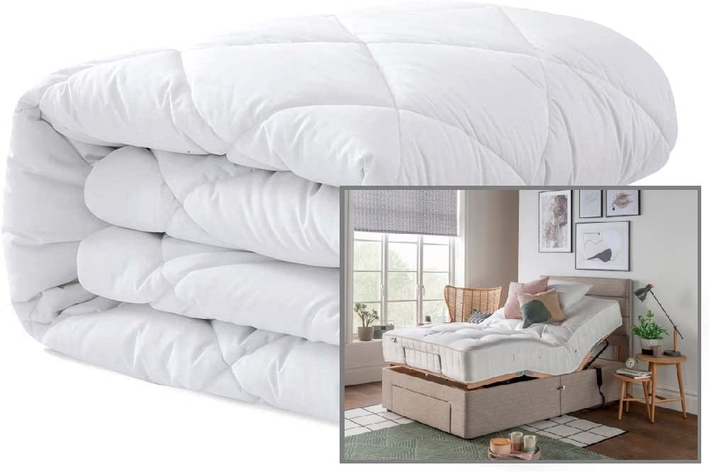 Bedtime Comforts Ltd White Electric Adjustable Bed 150G Mattress Protector 30" X 78" “Premium Range” (2'6 X 6'6)