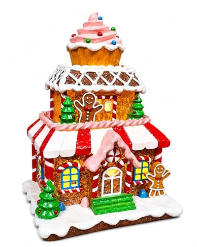Casa de dulces LED navideña para decorar el salón en Navidad 3