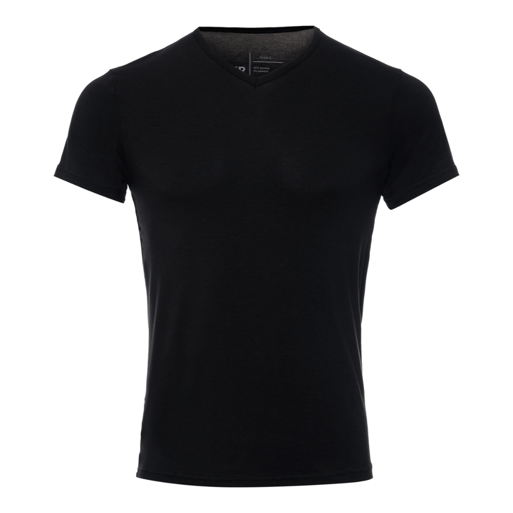 BOXR Unterhemd Herren V-Ausschnitt 2er-Pack – Basic T-Shirt Slim Fit aus Bambus – Atmungsaktiv, Bequem & Weich - Herren Unterwäsche Perfekt für Alltag, Business & Freizeit