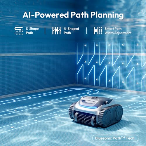 Image of (2026 New) BUBLUE C10P Gen2 Cordless Pool Vacuum Up to 420 Min Runtime for Inground & Above Ground Pool, Triple Motor Pool Cleaner Robot with App & Smart Navigation, Floor Wall Waterline Clean, Silver