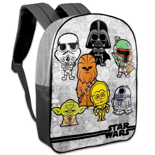 Star Wars Kids Bundle - 15" Backpack, Lunch Bag, Stickers, Water Bottle2