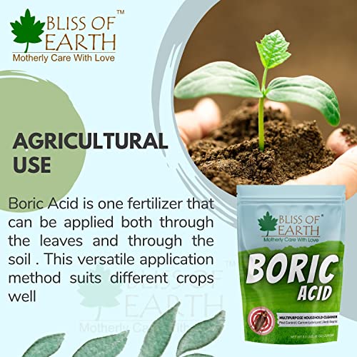 Image of Bliss of Earth Boric Acid Powder Multipurpose kill Cockroach & Ants, Rice Preservative, Powder 2x226GM