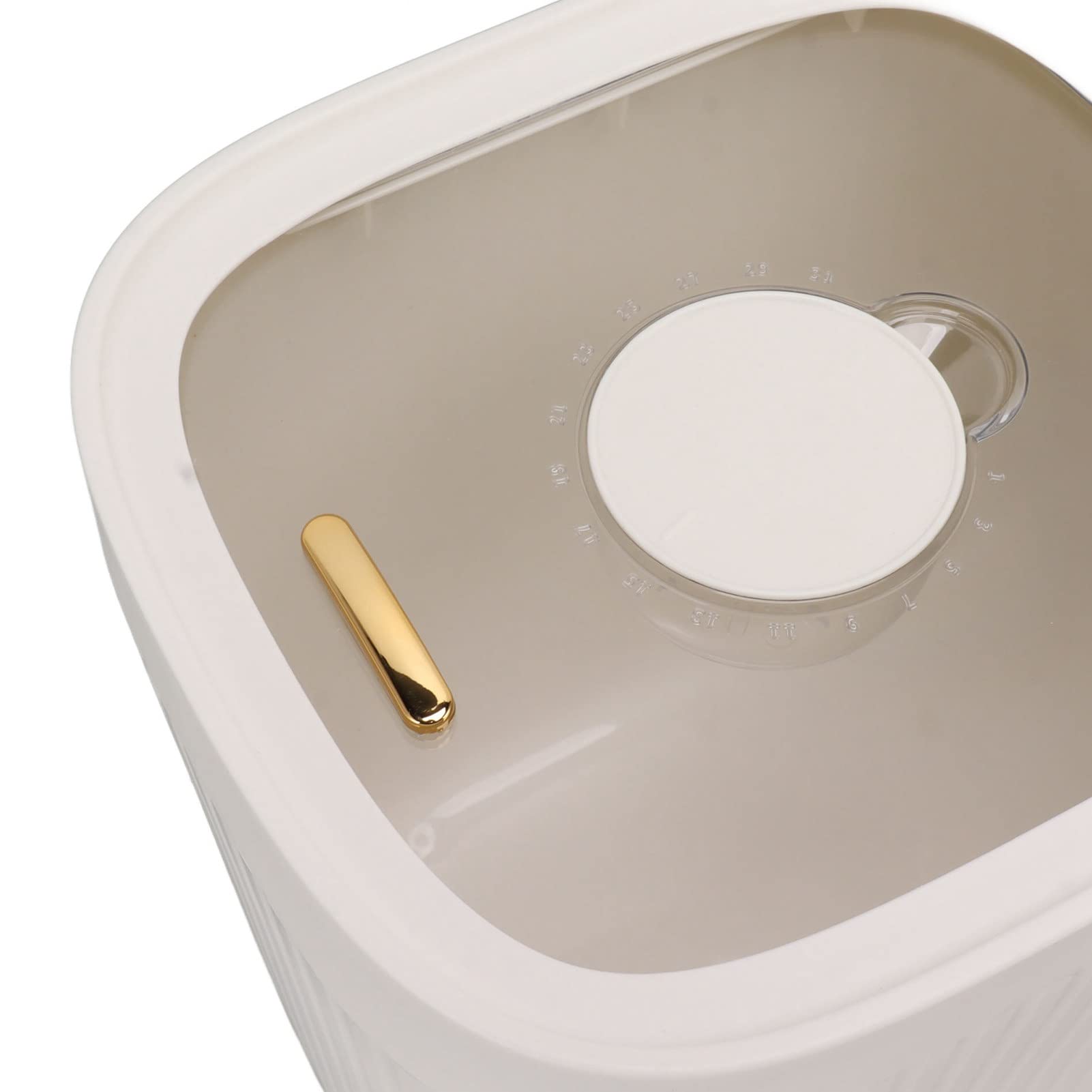 Yosoo Health Gear Kunststoff-Reiskübel mit Transparentem Deckel, Reisbehälter, ABS-PP-Metall, 48,4 Oz, Luftdichter Deckel für die Lagerung von Reis, Mehl, Bohnen, Getreide in der Küche, Speisekammer