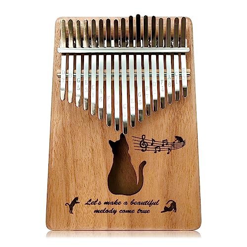 Amazon | [ GECKO & URBAN ] カリンバ 17キー ナチュラル キャット
