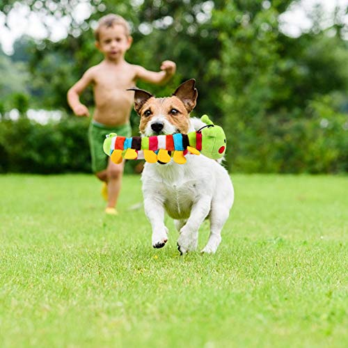 VILLCASE 2 Peças de Brinquedo de Cachorro Estridente Lagarta de Pelúcia Brinquedo de Cachorro Brinqu