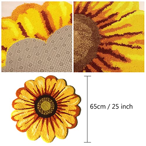 Tapete decorativo Syhonic flor 65x65 cm amarillo miniatura 6